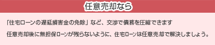 「任意売却なら」「住宅ローンの遅延損害金の免除」など、交渉で債務を圧縮できます
任意売却後に無担保ローンが残らないように、住宅ローンは任意売却で解決しましょう。
